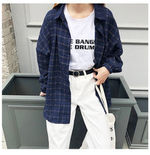 Harajuku Light Oversized Button Up Plaid Shirt (Red/Yellow/Blue)
