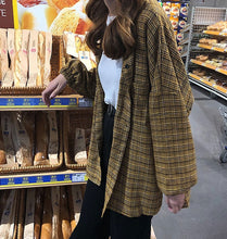 Harajuku Light Oversized Button Up Plaid Shirt (Red/Yellow/Blue)