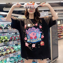 Harajuku 90s Kawaii Kirby T-shirt (Black/Pink/White)