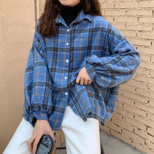 Harajuku Autumn Plaid Button Up Shirt