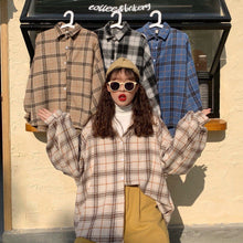 Harajuku Autumn Plaid Button Up Shirt