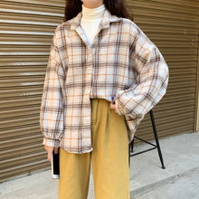 Harajuku Autumn Plaid Button Up Shirt
