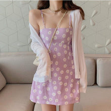 Harajuku Korean Style Floral Sundress (Pink)