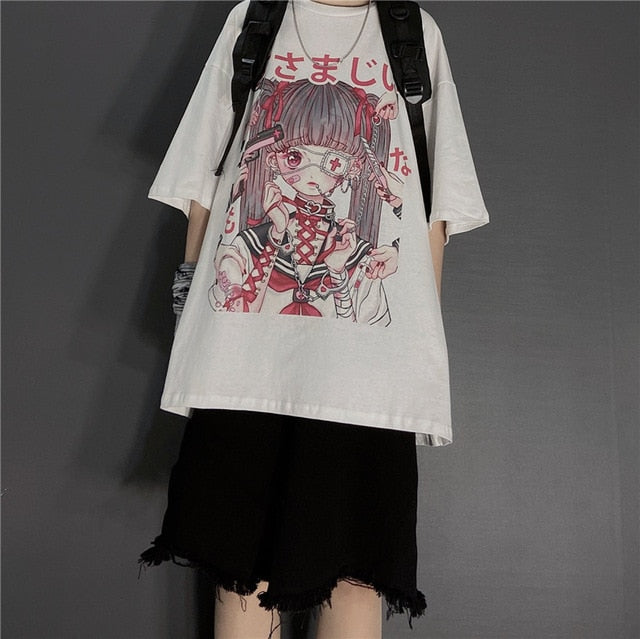  Menhera Chan Yami Kawaii Japanese Anime Kawaii Menhera Premium  T-Shirt : Clothing, Shoes & Jewelry