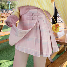 womens kawaii dollette aesthetic clothes pink plaid mini skirt