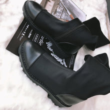 Harajuku Chunky Sole Long Nylon Boots