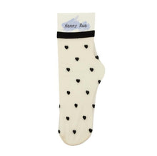 Harajuku Sheer Heart Pattern Socks (7 Colors)