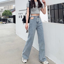 Harajuku Pocket Cutout Straight Leg Jeans
