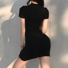 Harajuku Korean Style Y2K Choker Slit Mini Dress