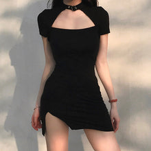 Harajuku Korean Style Y2K Choker Slit Mini Dress
