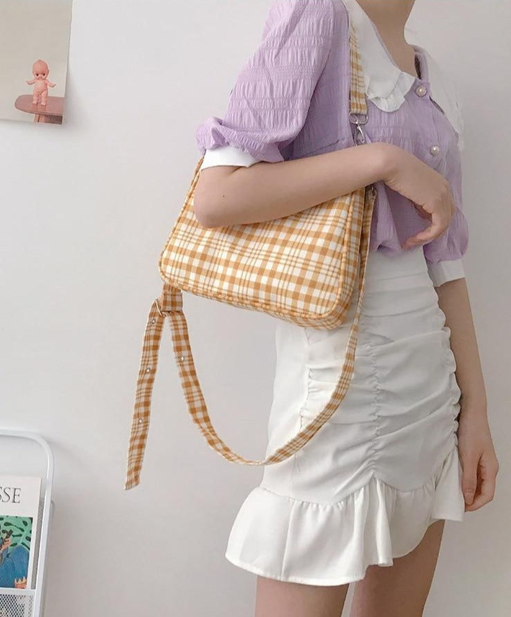 Cute Canvas Zipper Shoulder Bag - Kawaii Fashion Shop  Cute Asian Japanese  Harajuku Cute Kawaii Fashion Clothing