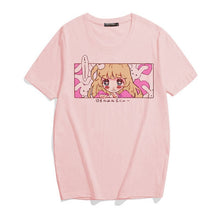 Harajuku Anime Girl Little Sister T-shirt (White/Pink)