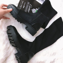 Harajuku Chunky Sole Long Nylon Boots