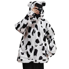 Harajuku Kawaii Fashion Cow Print Oversized Sweatshirt