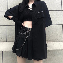Harajuku Korean Style Black Two Piece Set