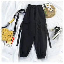 K-pop Korean Street Fashion Cargo Pants Cropped Shirt Two Piece Set