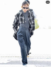 blackpink jennie grey flannel