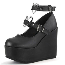 Harajuku Kawaii Fashion Heart Buckle Platform Shoes