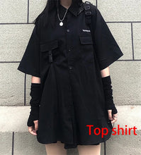 Harajuku Korean Style Black Two Piece Set
