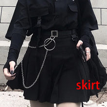 Harajuku Korean Style Black Two Piece Set