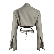 Ulzzang Korean Fashion Cropped Waist Wrap Blazer