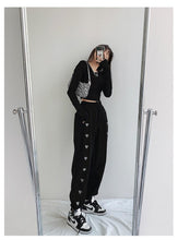 Harajuku Korean Style Summer White Sweatpants Heart Embroidery