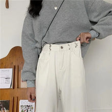 Harajuku Korean Style Adjustable Waist Wide Leg Jeans