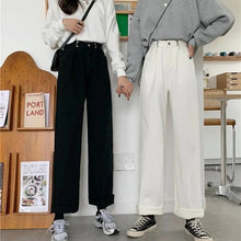 Harajuku Korean Style Adjustable Waist Wide Leg Jeans