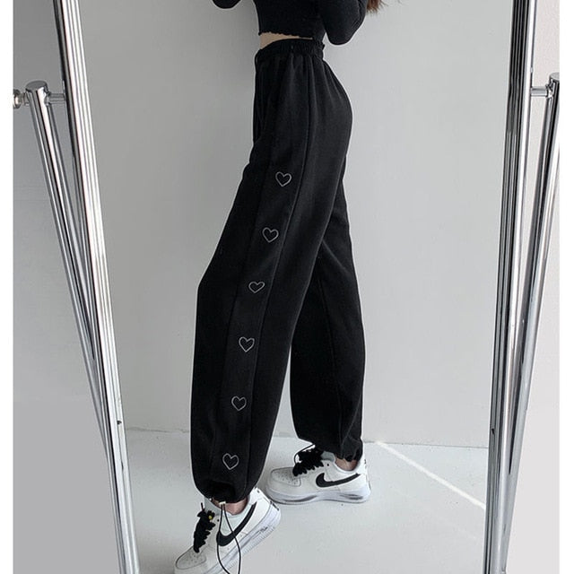QWEEK Korean Fashion Joggers Sweatpants Women Harajuku Hip Hop