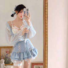 Harajuku Kawaii Fashion Fairycore Corset Lacing Ruffle Shorts