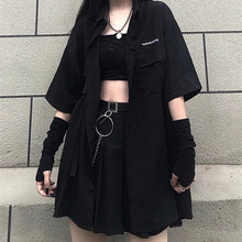 Harajuku Korean Style Black Two Piece Set