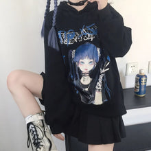 Harajuku Kawaii Fashion Goth Anime Girl Oversized Sweatshirt