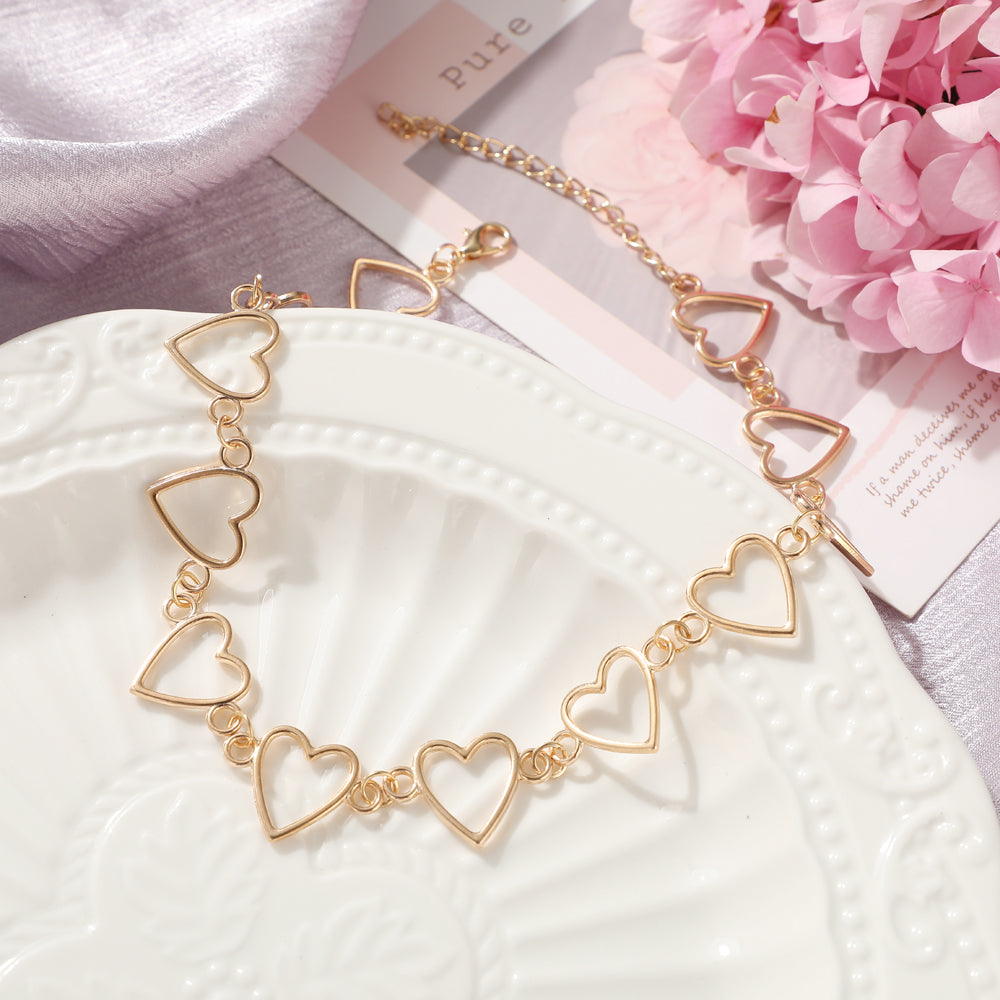 Harajuku Kawaii Fashion Y2K Heart Chain Choker