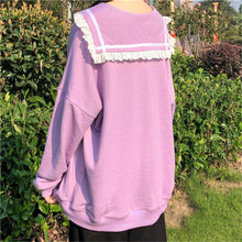 Harajuku Kawaii Fashion Sailor Uniform Pastel Oversized Zip up Hoodie