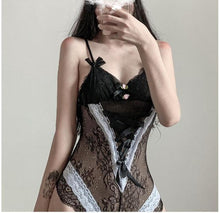 Coquette Dollete Aesthetic Fashion Pink Corset Lacing Lingerie Style Bodysuit