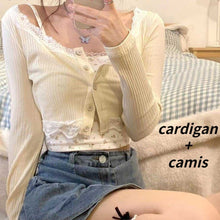 Harajuku Kawaii Fashion Cardigan Tank Top Set