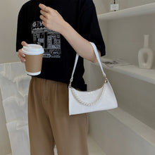 Coquette Korean Fashion Y2K Baguette Bag with Pearl Chain