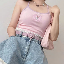 womens kawaii outfit pink sanrio crop top my melody hello kitty