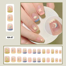 cute korean short press on nails