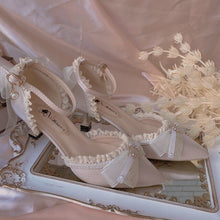 Korean Fashion Coquette Lace Kitten Heels
