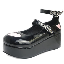 Harajuku Kawaii Fashion Y2K Lolita Heart Platform Mary Jane Shoes