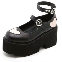 Harajuku Kawaii Fashion Y2K Lolita Heart Platform Mary Jane Shoes