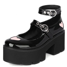 Harajuku Kawaii Fashion Y2K Lolita Heart Platform Mary Jane Shoes