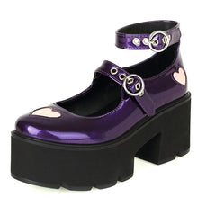 Harajuku Kawaii Fashion Y2K Lolita Heart Platform Mary Jane Shoes