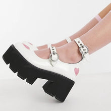 Harajuku Kawaii Fashion Y2K Lolita Heart Platform Mary Jane Shoes