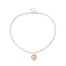Coquette Kawaii Fashion Dollete Aesthetic Pearl Heart Pendant Necklace