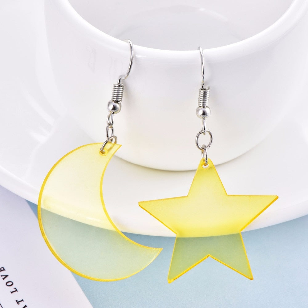 Anime Acrylic Earrings - Japanese Sunrise Earrings