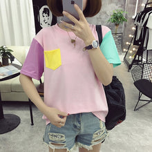 Harajuku Pastel Patchwork T-shirt