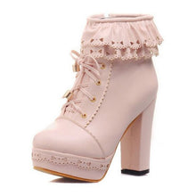 Harajuku Kawaii Gyaru Laceup Ankle Boots (6 Colors)