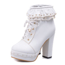 Harajuku Kawaii Gyaru Laceup Ankle Boots (6 Colors)